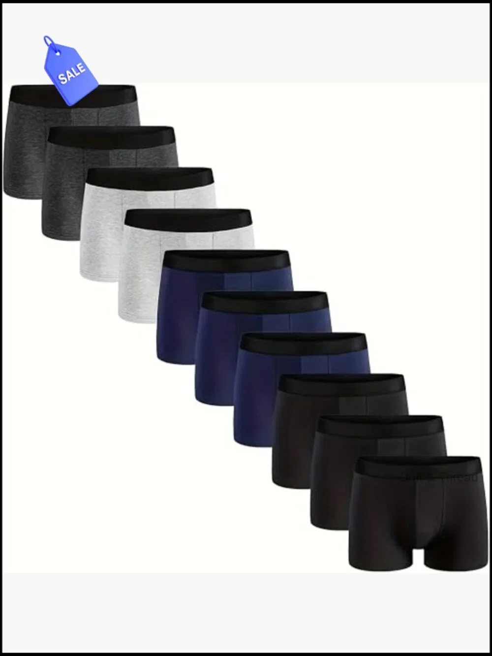 Men's Boxer Briefs 10-Pack, Breathable Moisture Wicking Quick-Dry Underwear